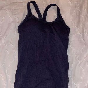 navy lululemon ebb to street tank top